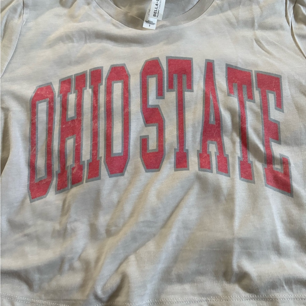 Bella Canvas Ohio State Tee - Red and Gray